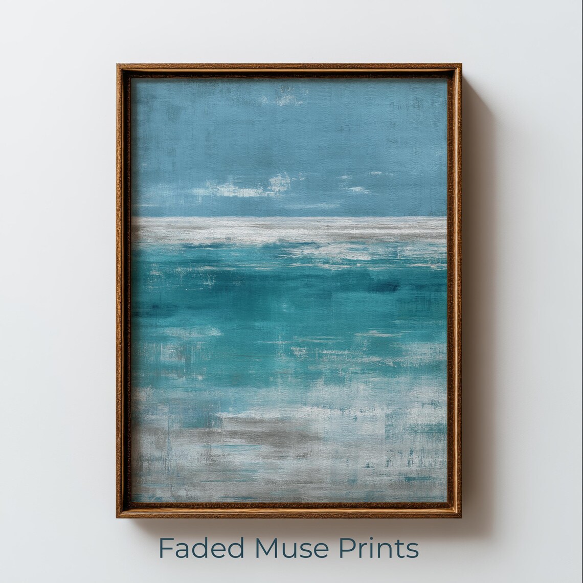 Patina Blue Abstract Painting Coastal Teal Wall Art Printable Digital Download 3175