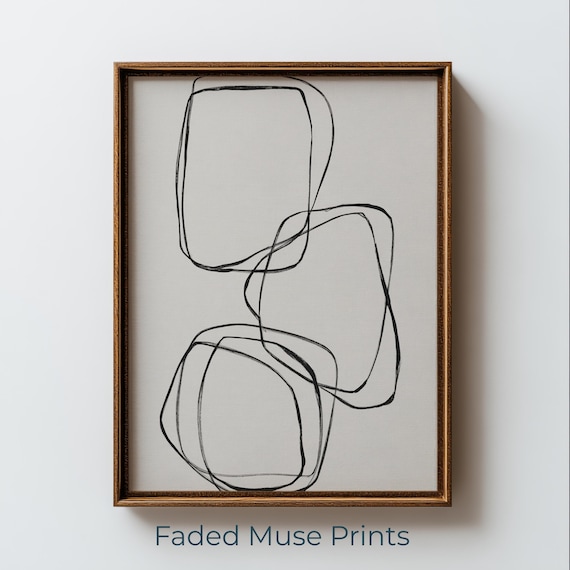 Minimalist Abstract Line Art, Scandinavian Decor