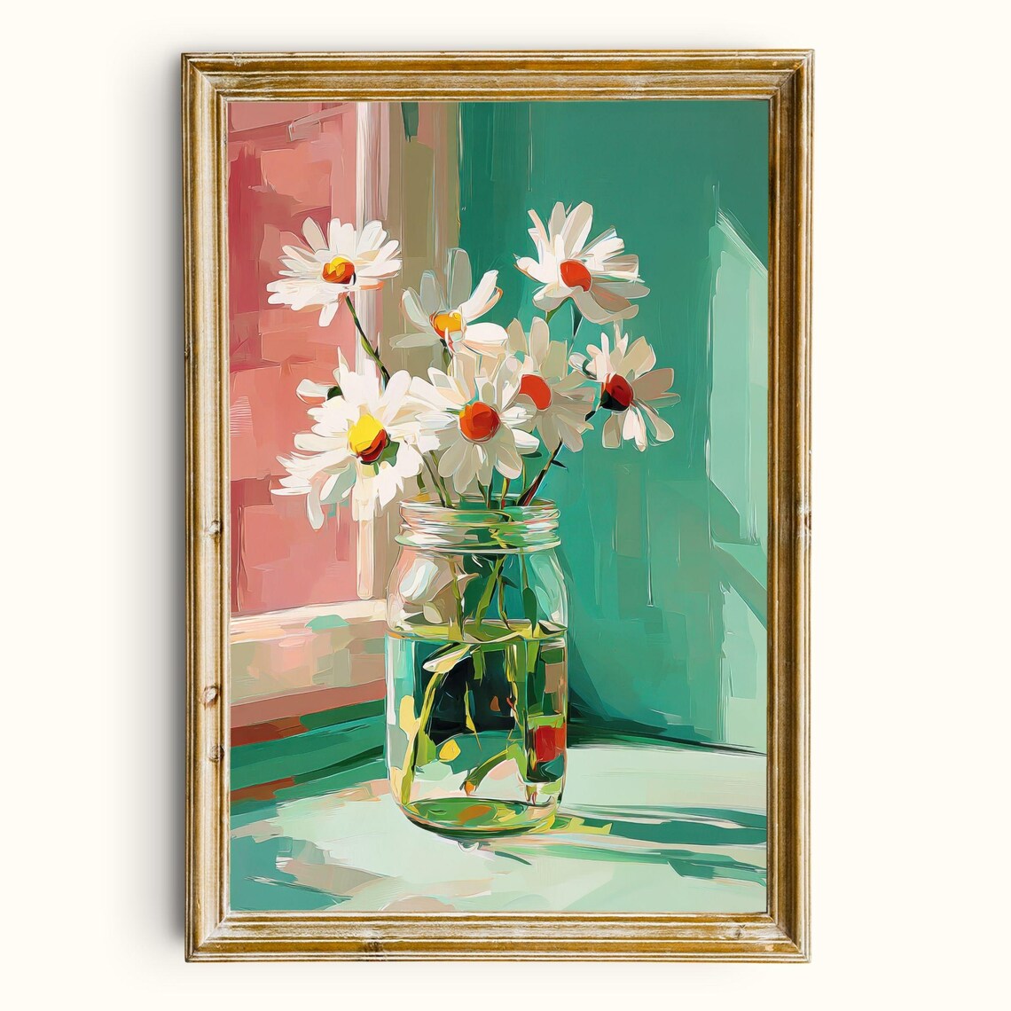 Wildflower Mason Jar Botanical Floral Art Print