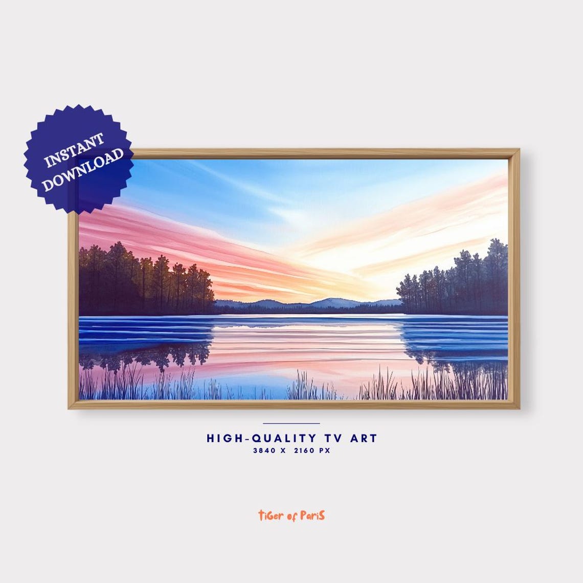 Frame Tv Art Of Minimalist Blue Sky Decor Moody Abstract Tv Artwork 169 - Image 4