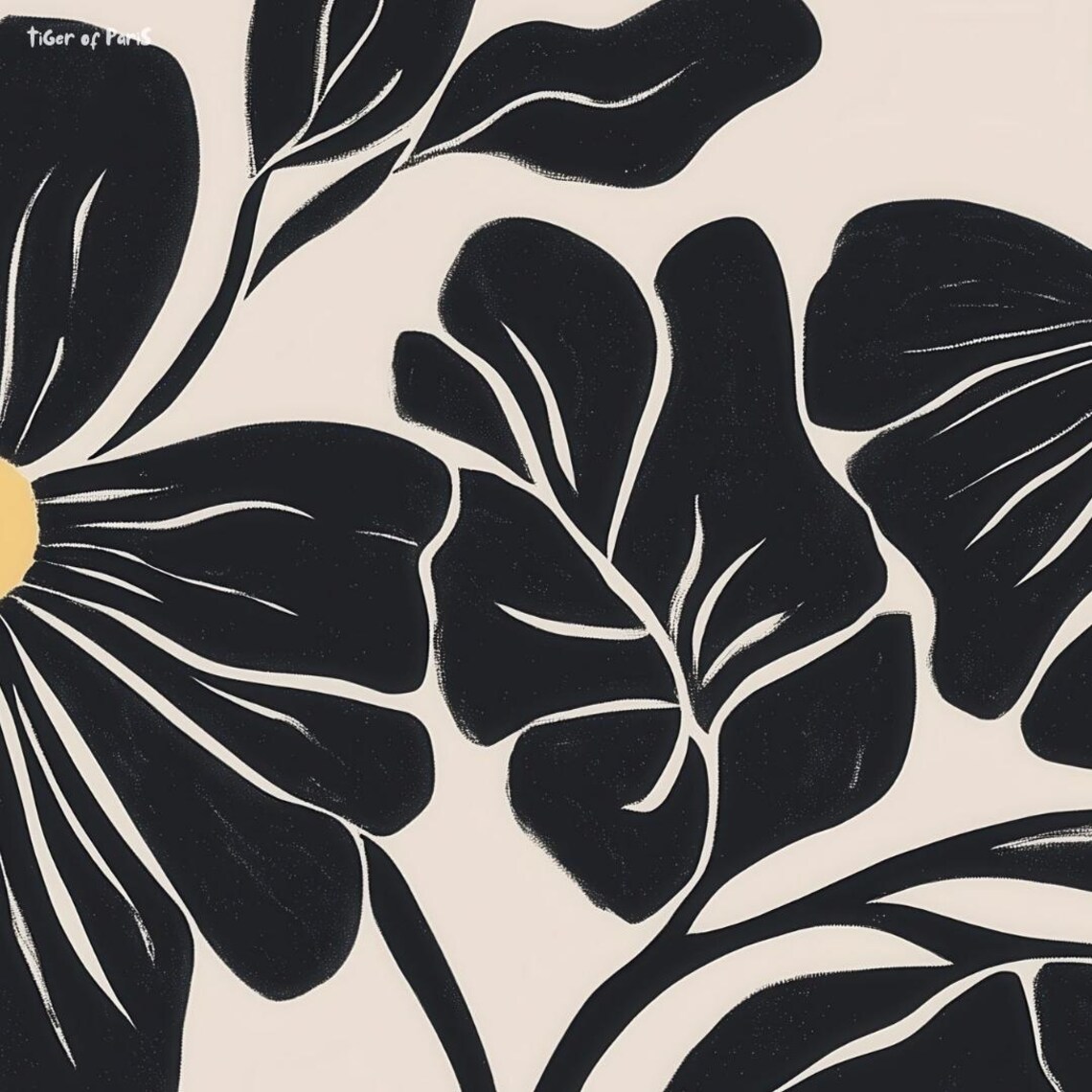 Japandi Botanical Floral Art Print, Boho Neutral - Image 3