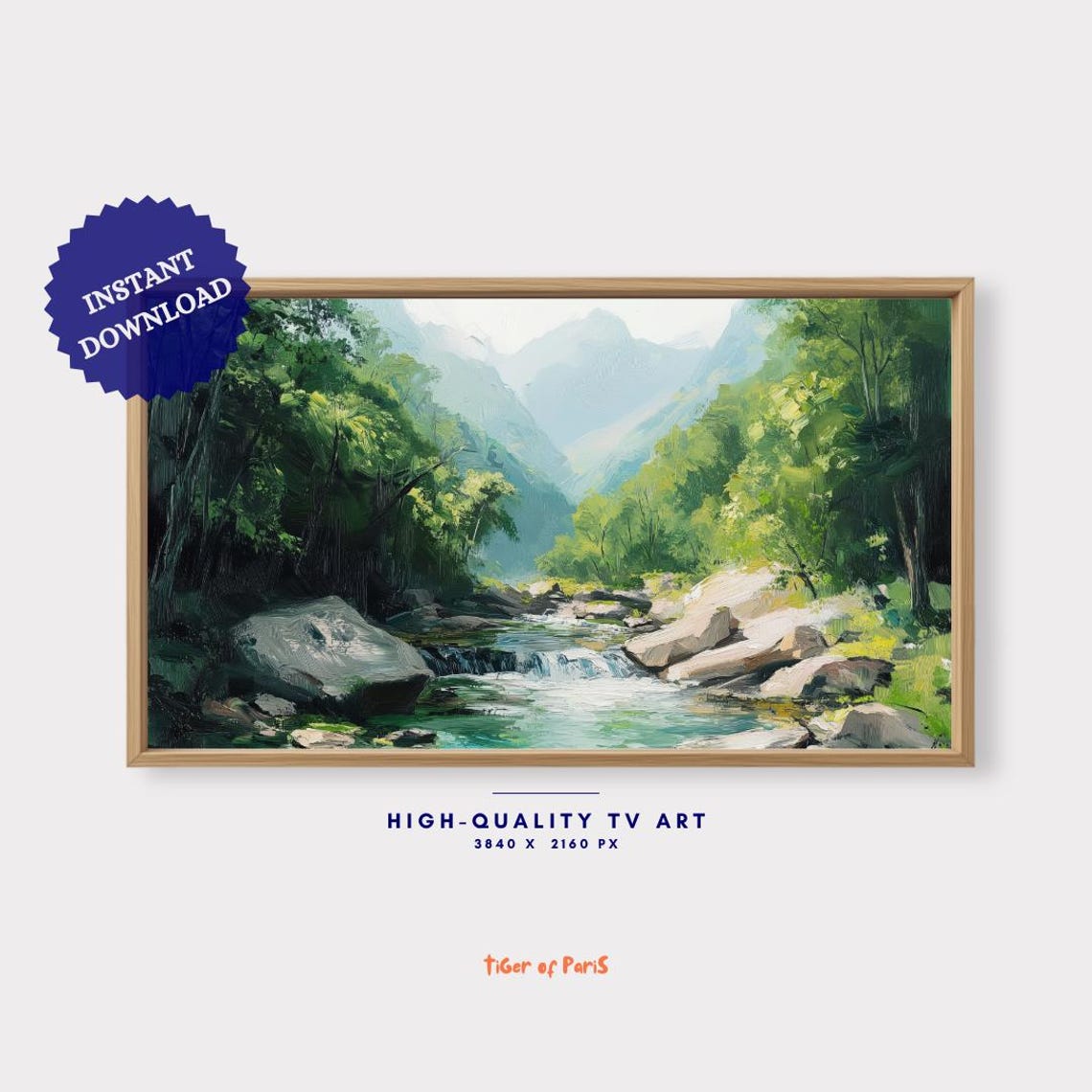 Frame Tv Art Mountain River Landscape Nature Wall Art 169 - Image 4