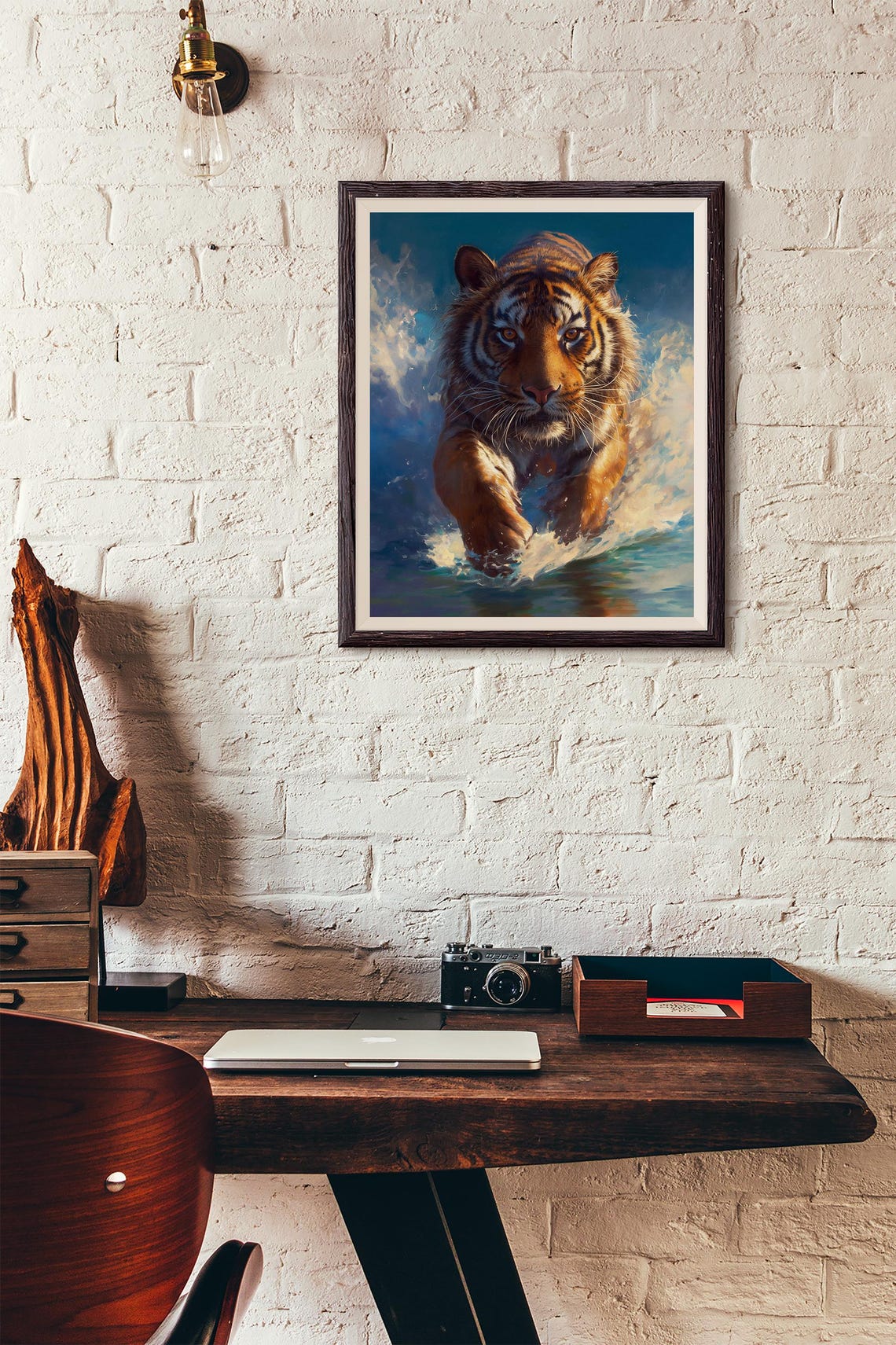 Bengal Tiger Wildcat Panther Gift For Her Bold Apex Cat Decor Wildlife Cat - Image 3