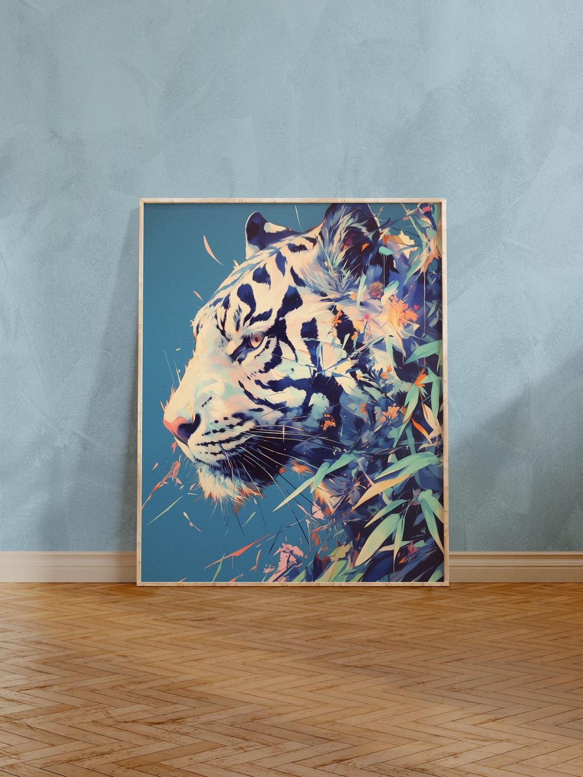 Bold Apex Cat Decor Wildcat Panther Gift For Him White Bengal Tiger Wildlife Cat - Image 7