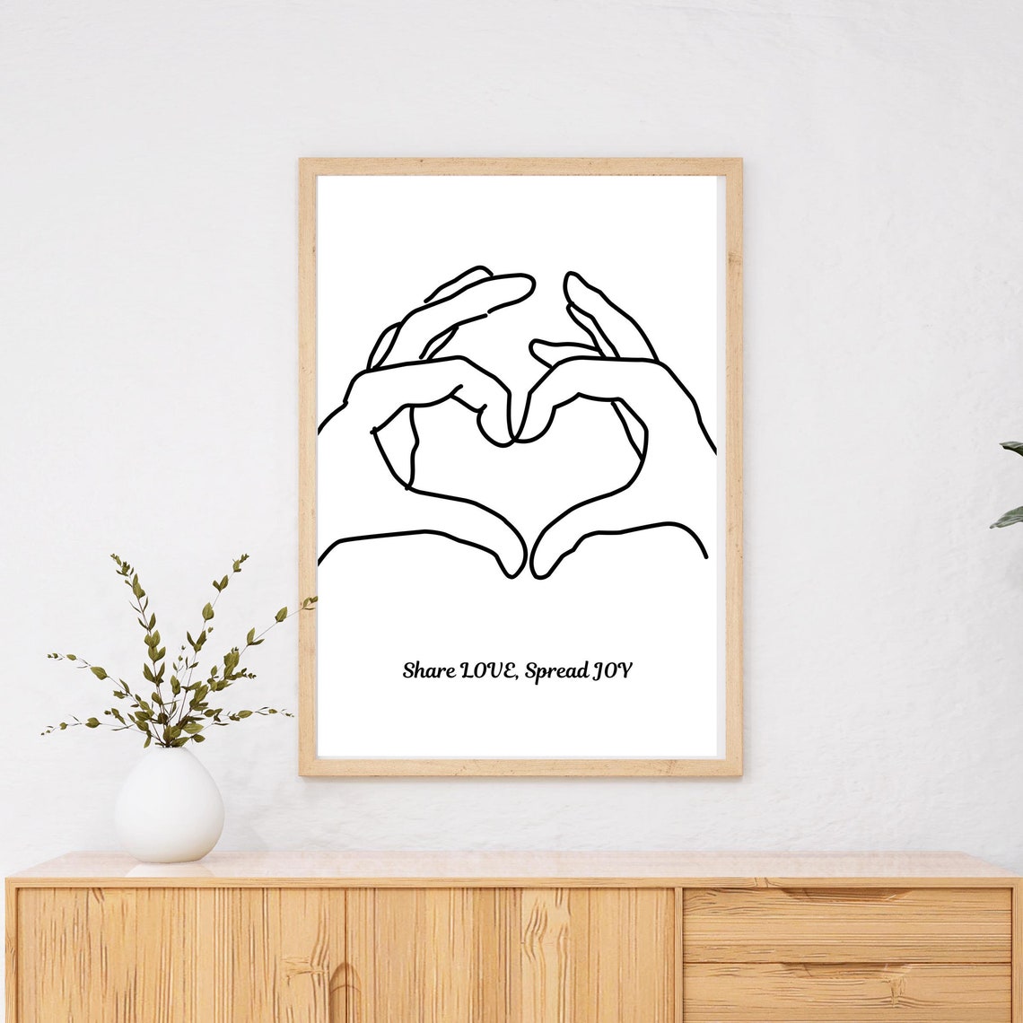 Modernminimalist Heart Line Art Print Share Lovehomeoffice Decor Artworksimplescandinavianboho Aesthetics