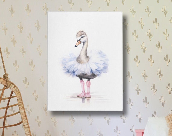 Baby Duck Print Baby Animal Prints Nursery Wall Art Ballet Nursery Decor Toddler Girl Print Girl Room Wall Art Ballet Dance Art