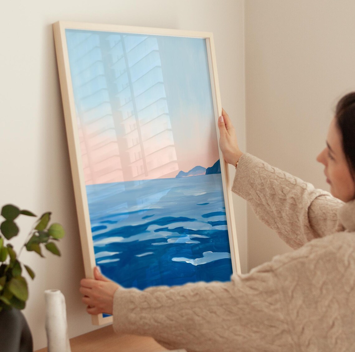 Ocean Sunset Art Print, Coastal Landscape - Image 3