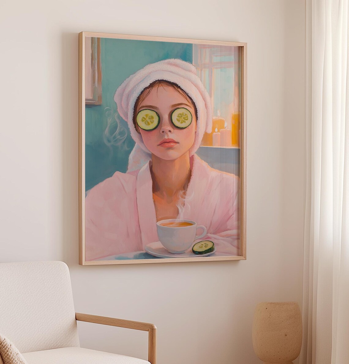 Spa Art Print, Retro Beauty Salon Still Life Poster - Image 2