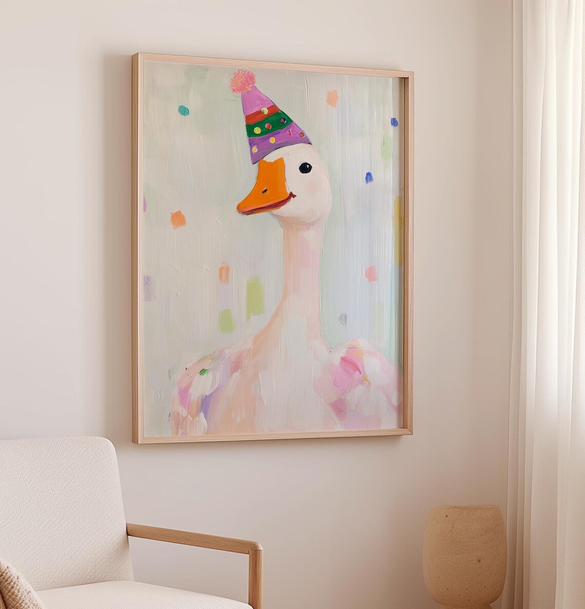 Cute Duck Party Print, Preppy Room Decor - Image 2