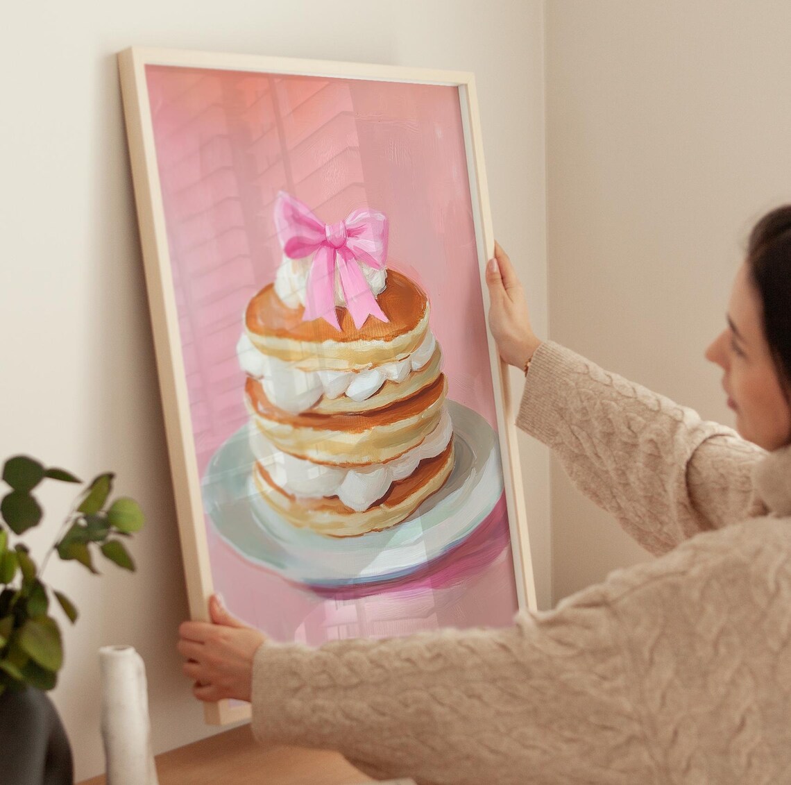 Pancakes Coquette Kitchen Decor Wall Art Print - Image 4
