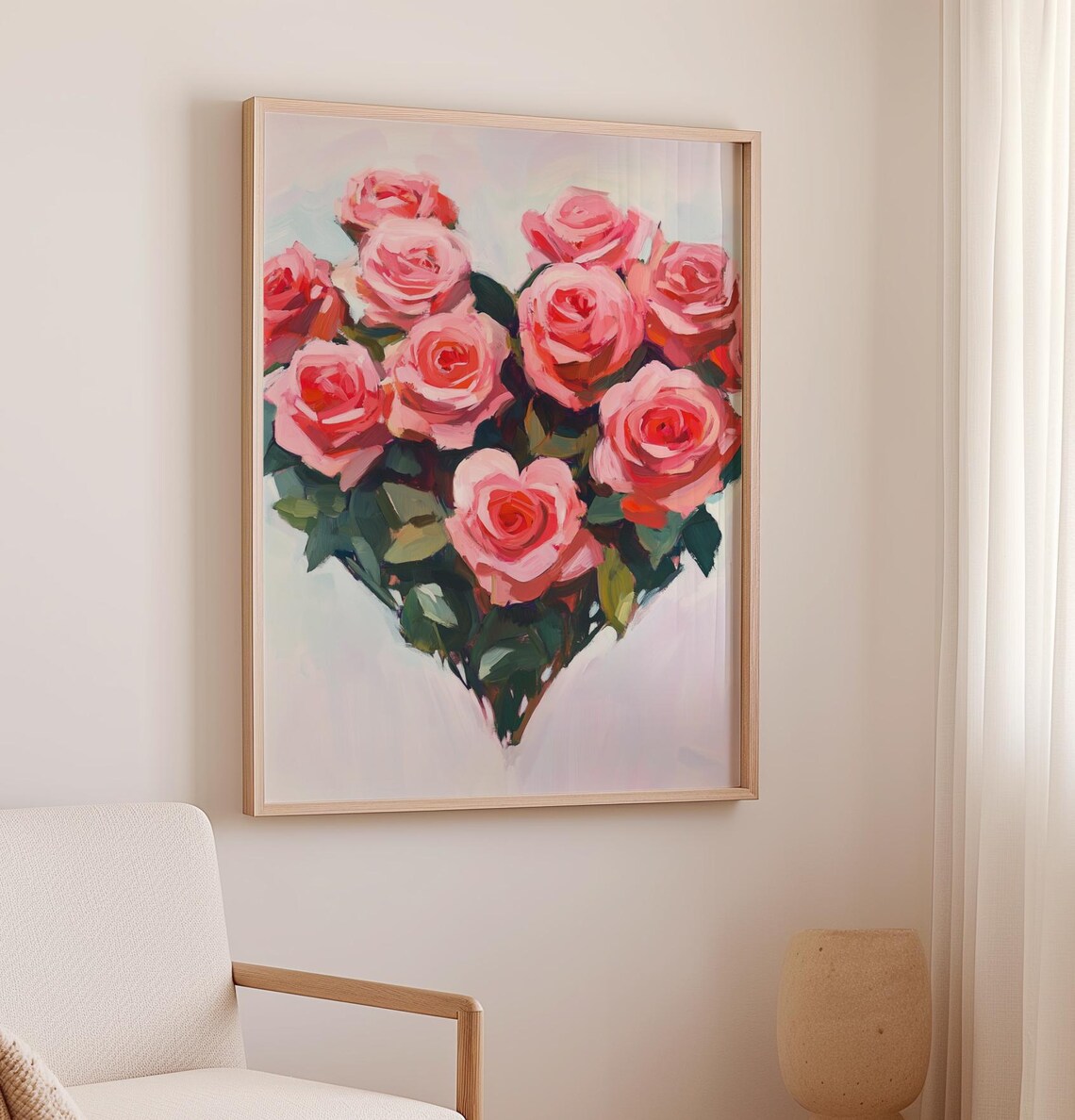 Flower Bouquet Roses Valentine Floral Art Print - Image 3