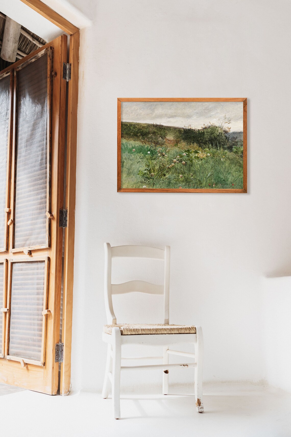 Country Landscape Painting, Farmhouse Meadow Decor - Image 2