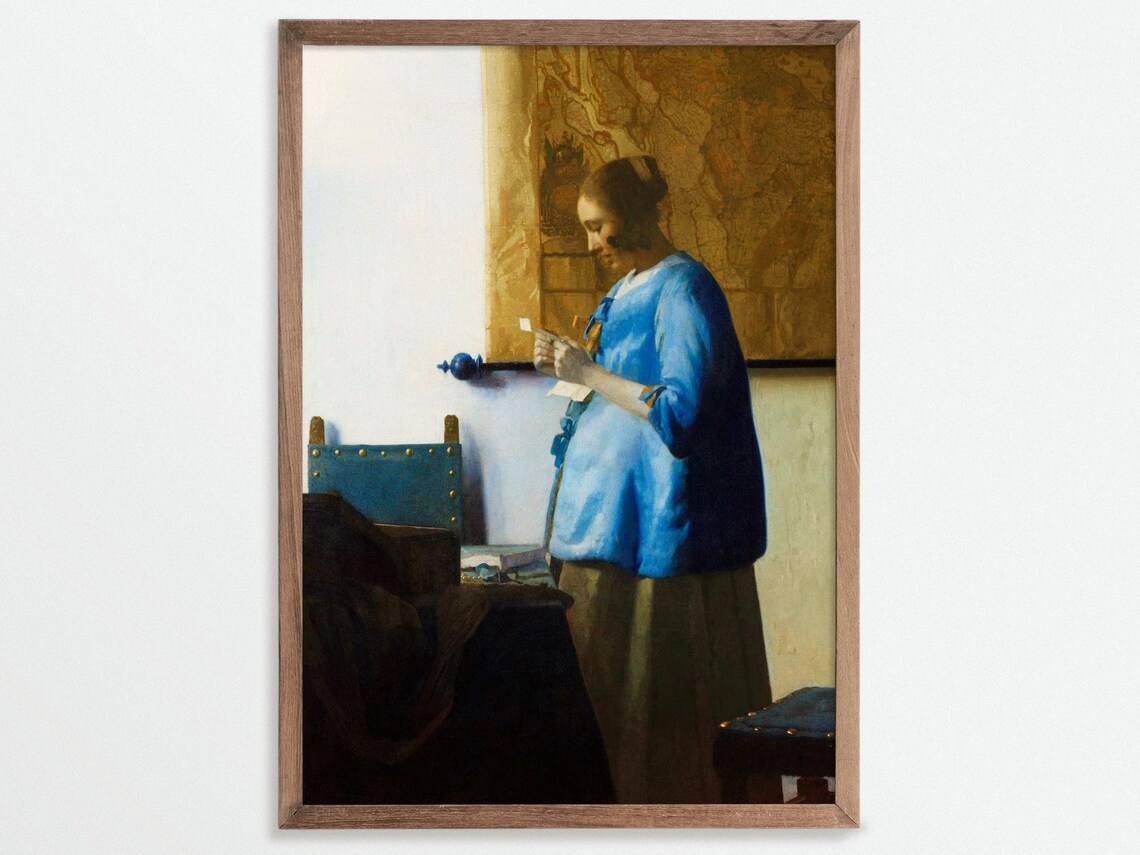 Johannes Vermeer Vintage Portrait Painting