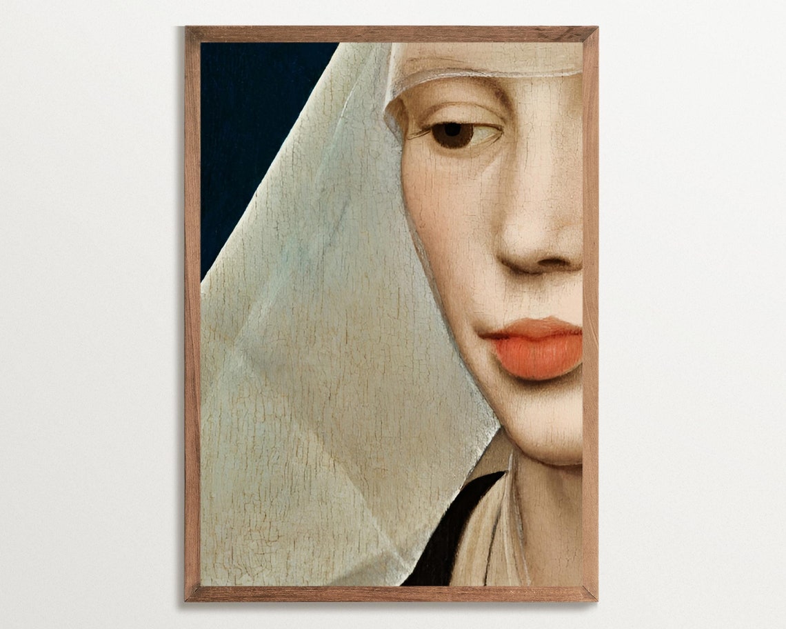 Medieval Woman Portrait, Gothic Renaissance Art Print