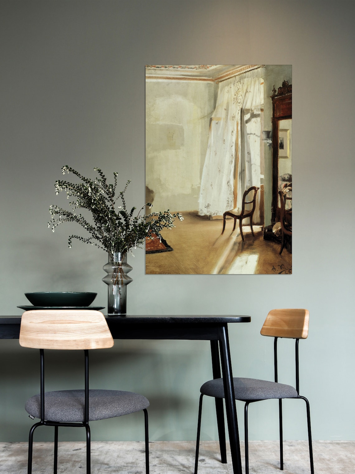The Balcony Room Interior Scene Art Print, Farmhouse Decor - Image 2