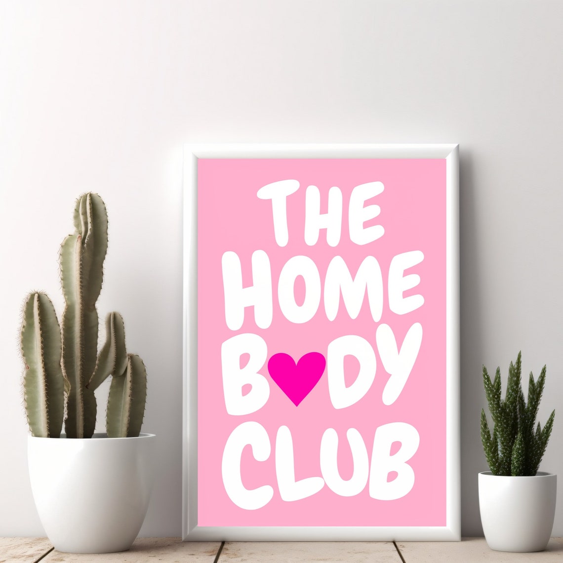 The Homebody Club Print Neutral Retro Print Trendy Quote Print Pink Preppy Prints The Homebody Club Poster Motivation Art - Image 2