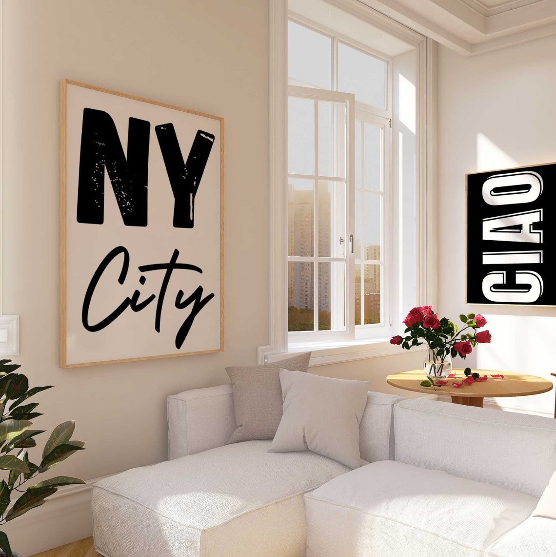 New York City Travel Print Black Beige Ny Travel Wall Art Typography Print Cityscape Travel Poster Nyc Poster Dorm - Image 3