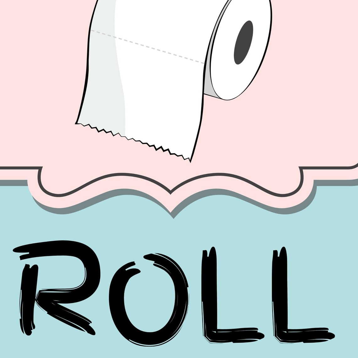 Let The Good Times Roll Funny Bathroom Toilet Paper Retro Poster - Image 2