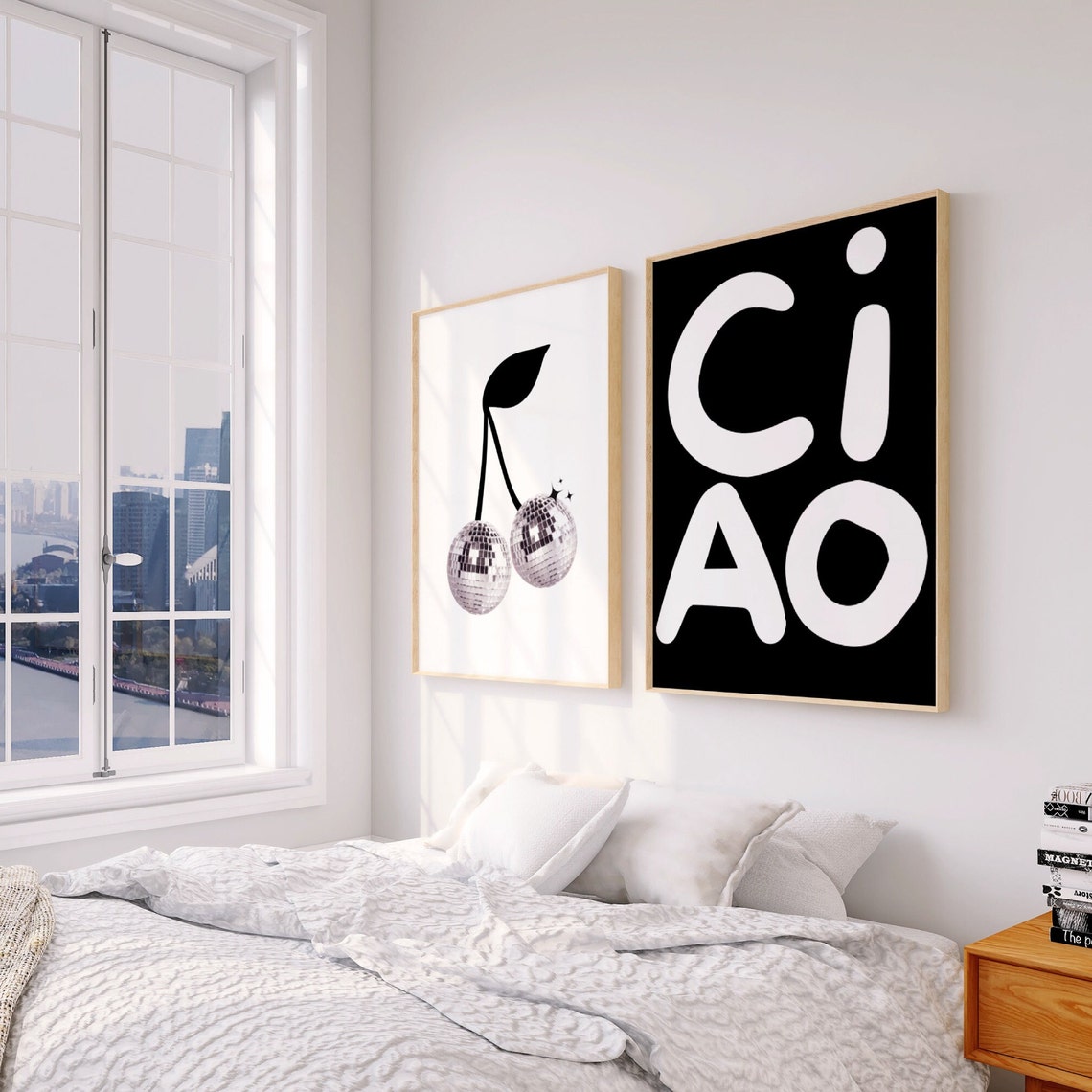Ciao Black White Italian Greeting Bold Minimalist Typography Poster - Image 2