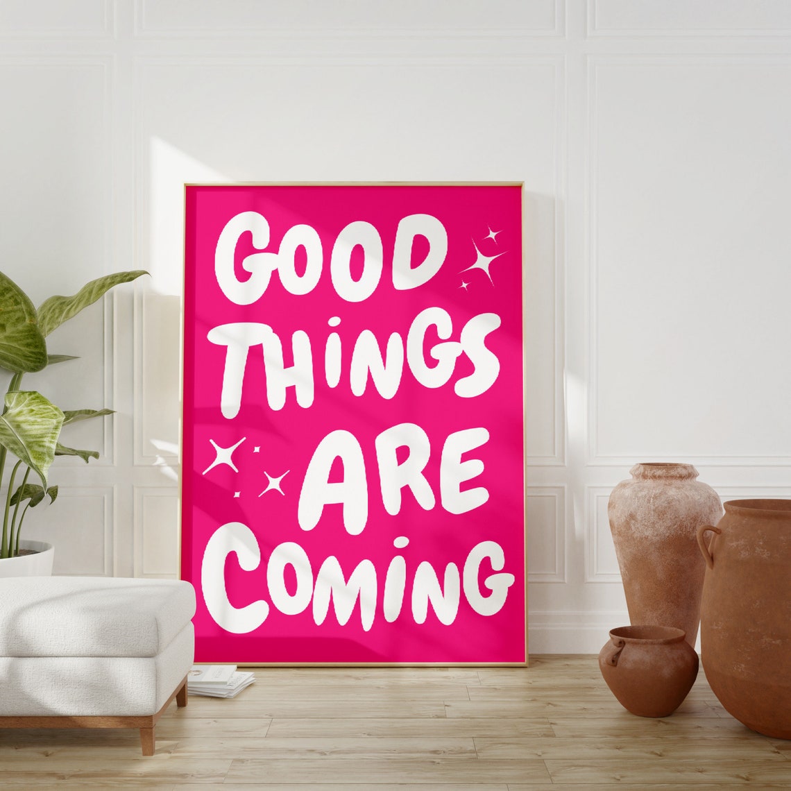 Good Things Are Coming Affirmation Poster Manifestation Poster Retro Print Affirmation Wall Art Motivational Print - Image 3