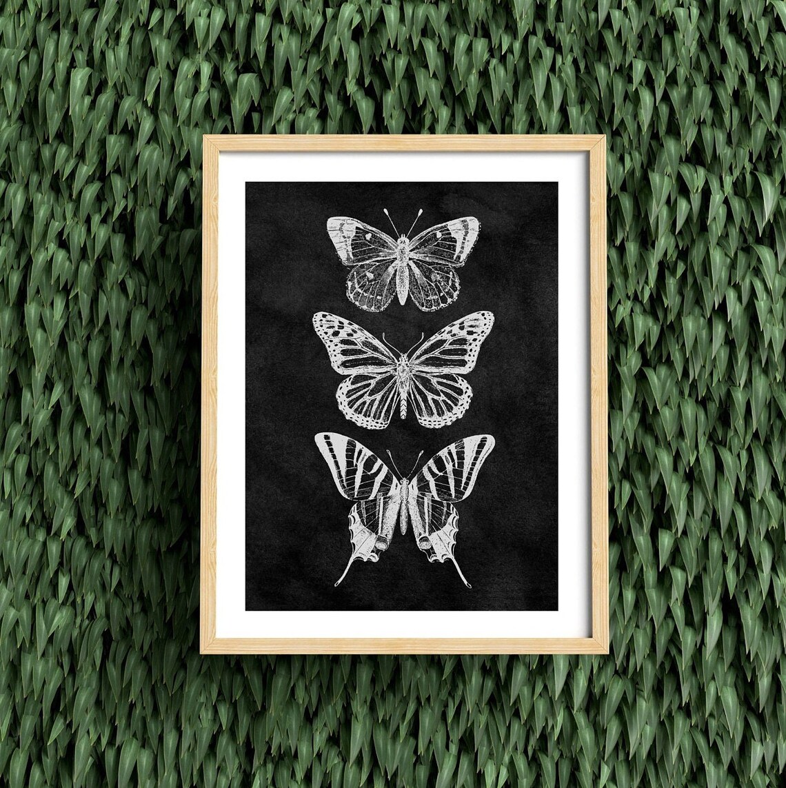 Butterflies Trio Sketch, Mystic Cottagecore Art Print - Image 4