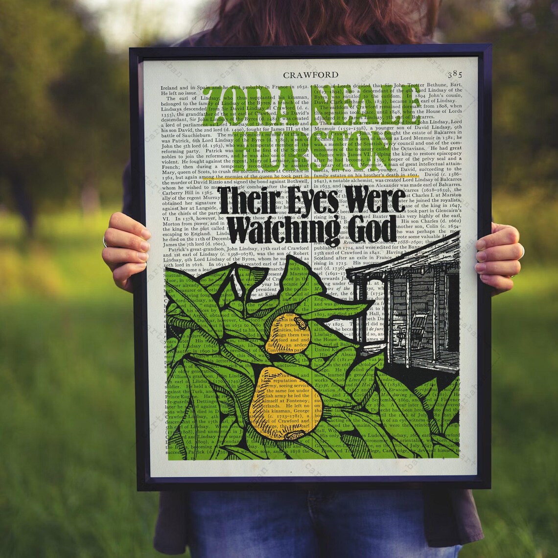 Zora Neale Hurston Their Eyes Were Watching God Vintage Book Art Print - Image 3