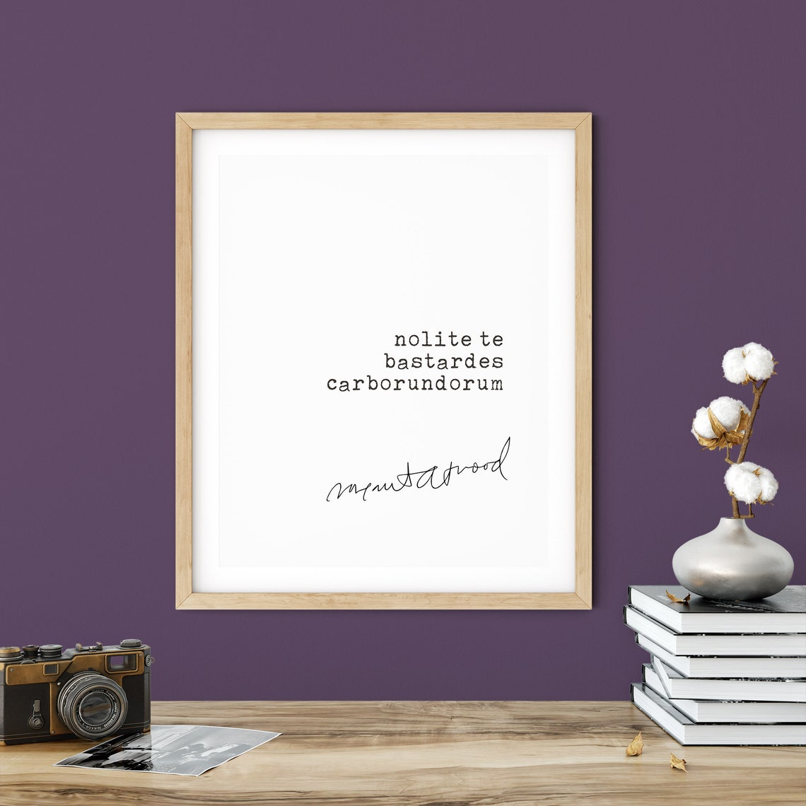 Margaret Atwood Quote Book Lovers Gifts The Handmaids Tale Feminist Quote Nolite Te Bastardes Carborundorum - Image 4