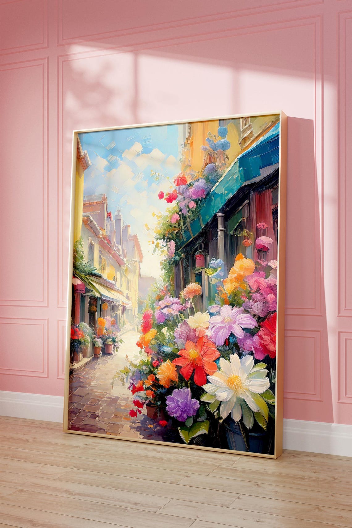 Flower Market Print Botanical Wall Art Poster Floral Trendy Dopamine Decor