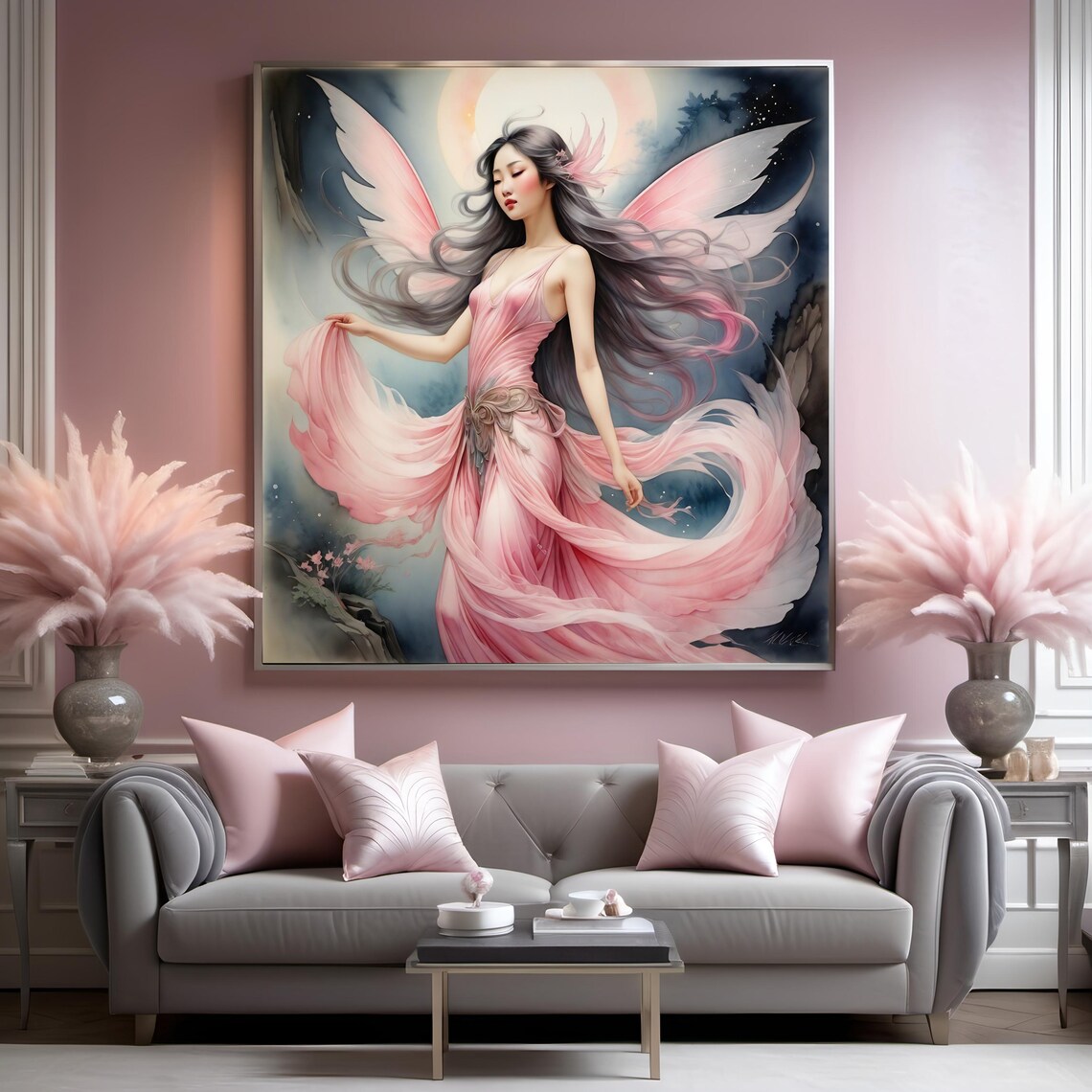 Celestial Fairy Art Print, Whimsical Elegant Decor - Image 3