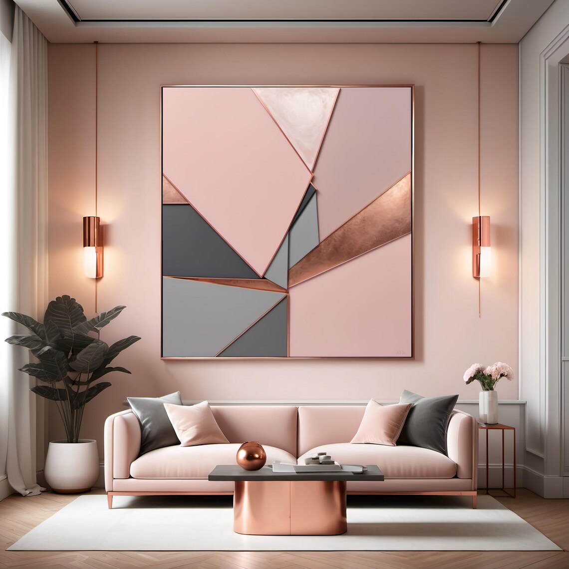 Geometric Abstract Art Print, Modern Minimalist - Image 3