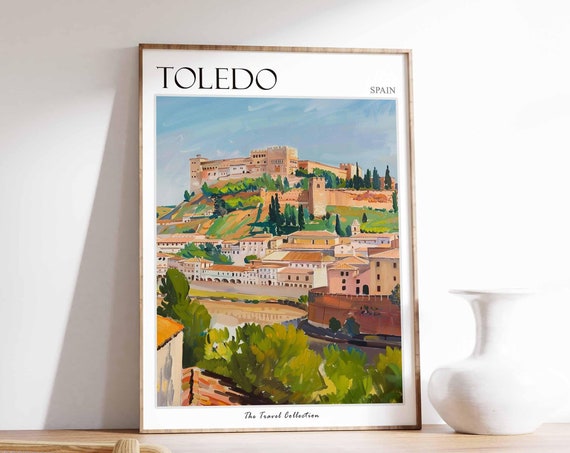 Toledo Poster Spanish Travel Print Toledo Travel Art Toledo Wall Art Spanish Travel Toledo Gift Toledo Travel Art