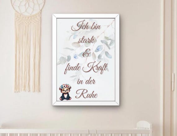 Nursery Decor Poster Wall Art For Kids Animal Poster Flower Wreath Animals Motivational Poster Wall Art