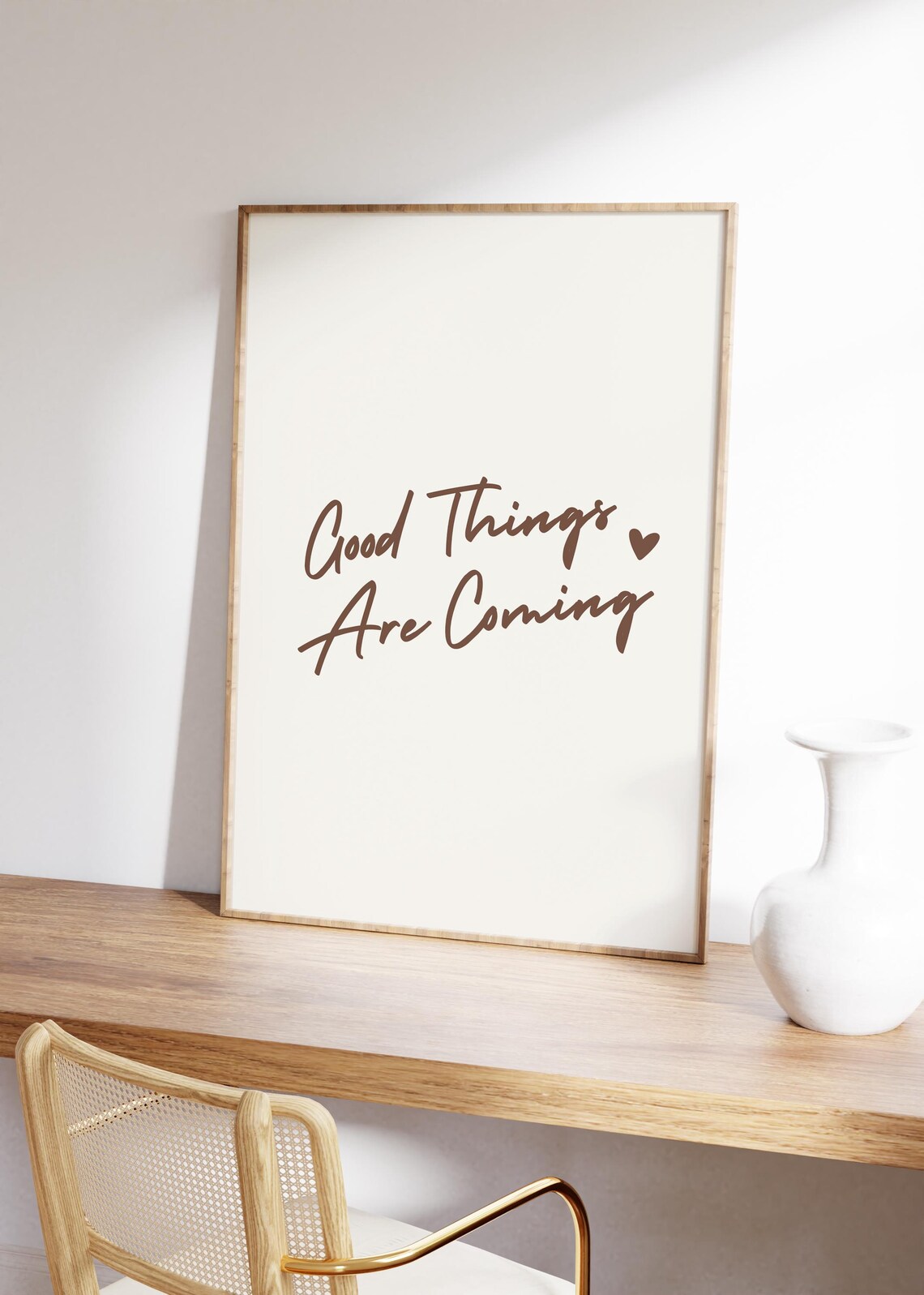 Good Things Are Coming Neutral Wall Art Print - Image 4
