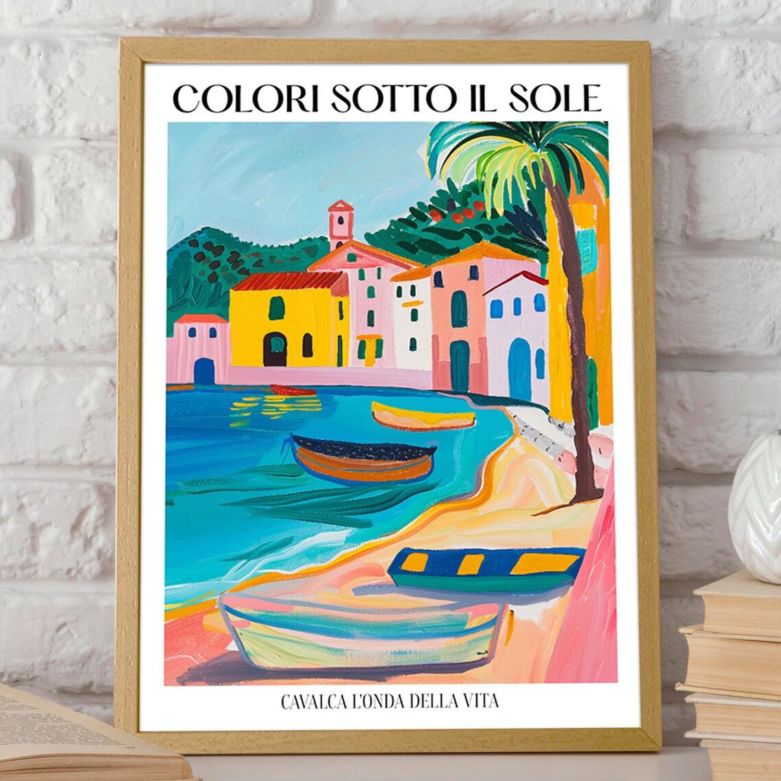 Matisse-Inspired Italian Coastline Travel Poster - Image 2