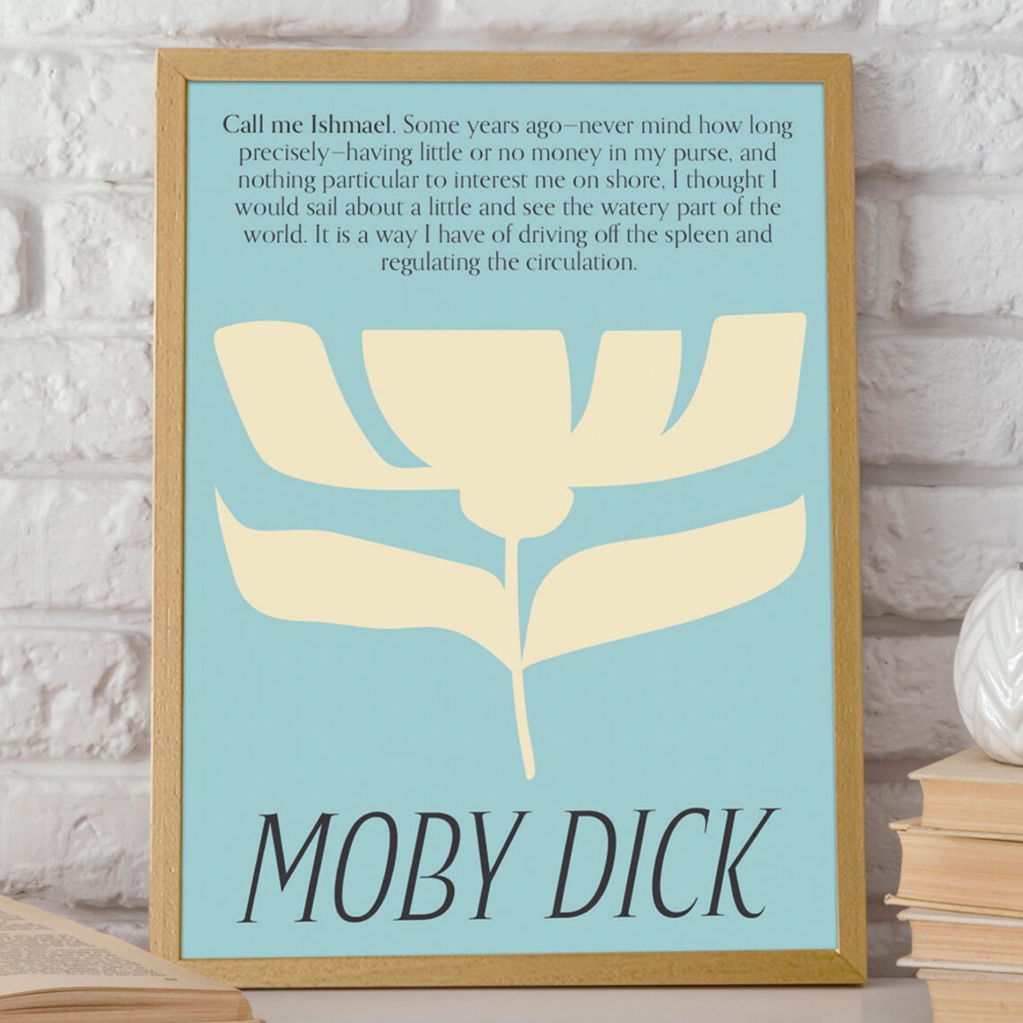 Call Me Ishmael Moby Dick Famous Opening Lines Literary Poster - Image 2