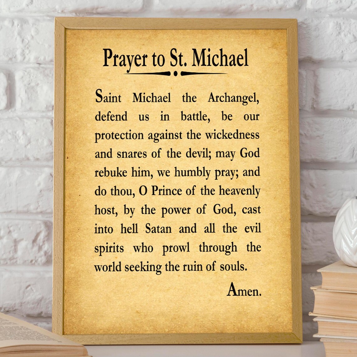 Prayer To St Michael - Christian Print