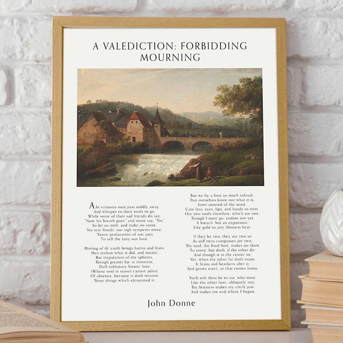 John Donne A Valediction Forbidding Mourning Classic Poem Art Poster - Image 2
