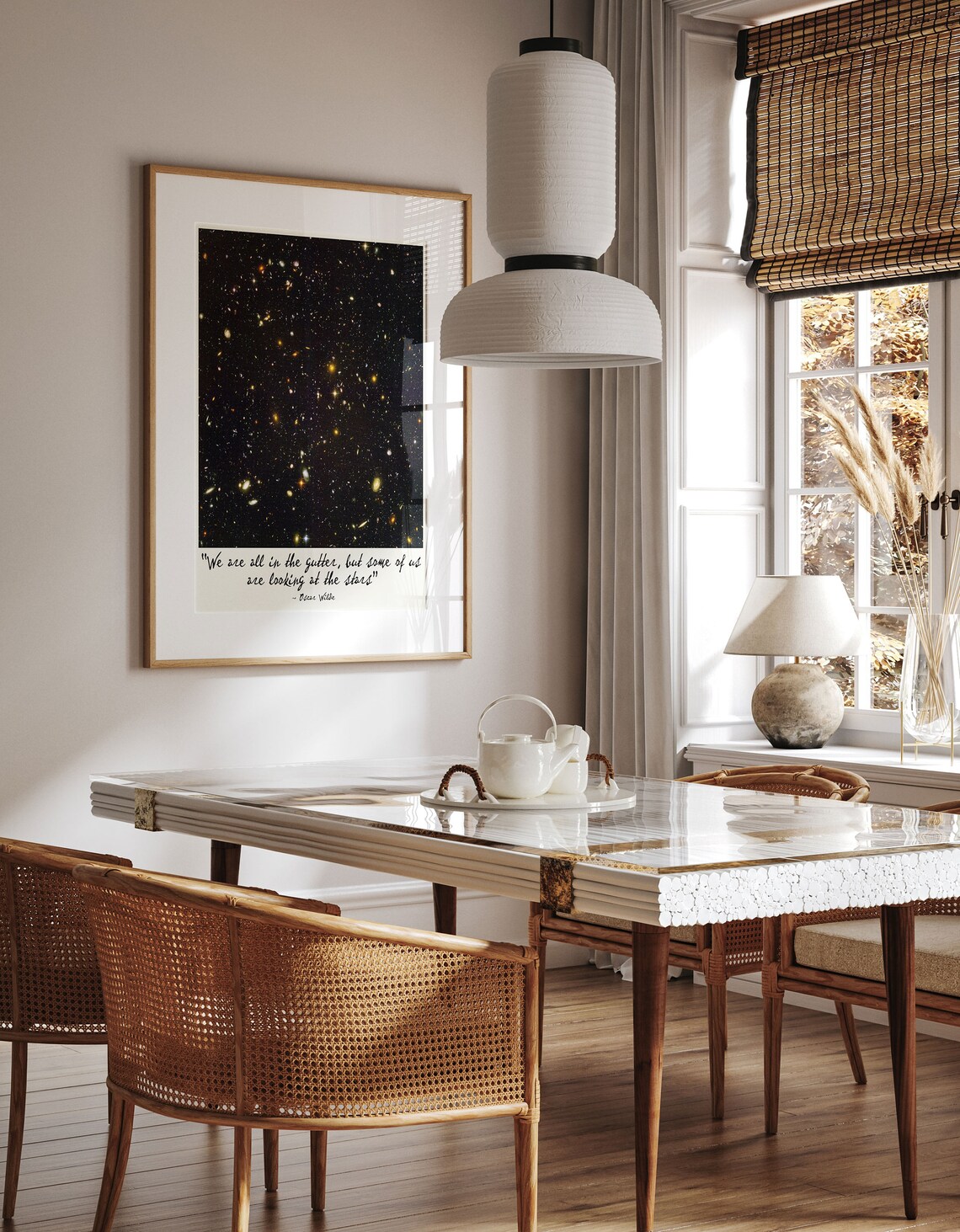 Self Care Poster, Oscar Wilde Looking At The Stars Quote - Image 2