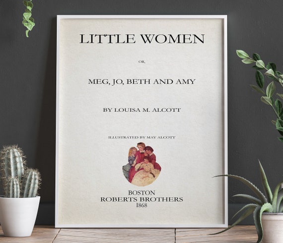 Little Women Book Page, Louisa May Alcott Jo March
