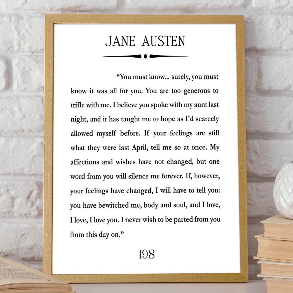 Jane Austen, Mr Darcy, Pride And Prejudice Art Print