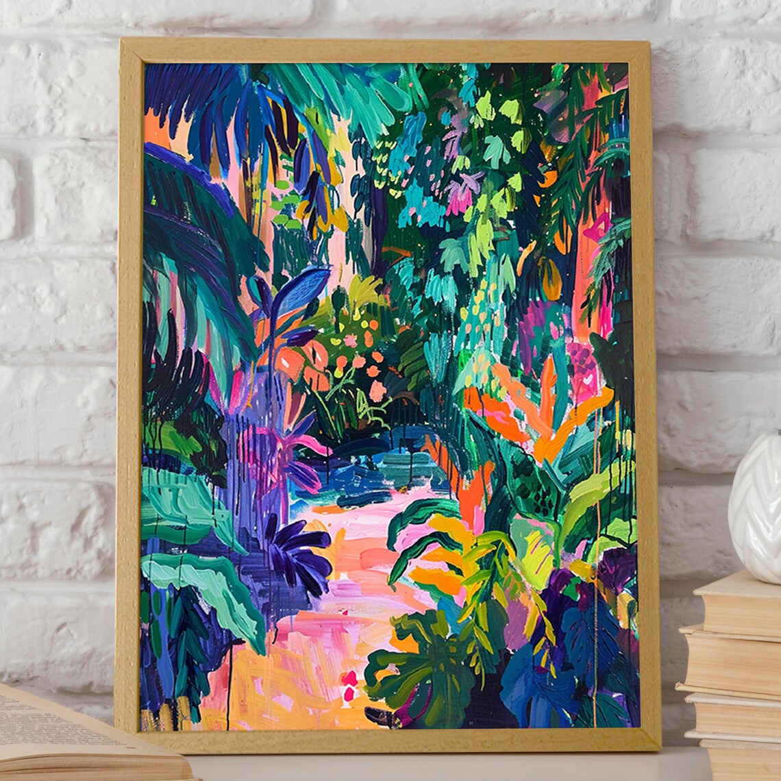 Colorful Rainforest, Matisse-Inspired Jungle Floral Poster - Image 2