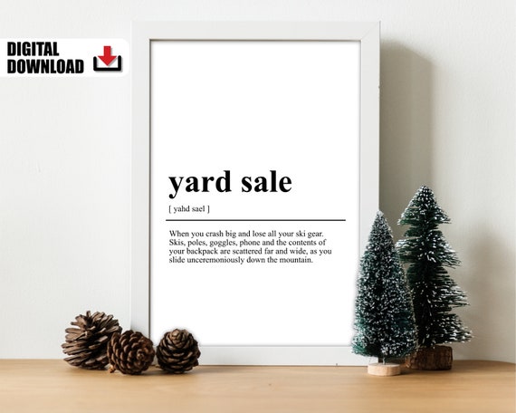 Aprs Ski Definition Poster, Gift For Skier