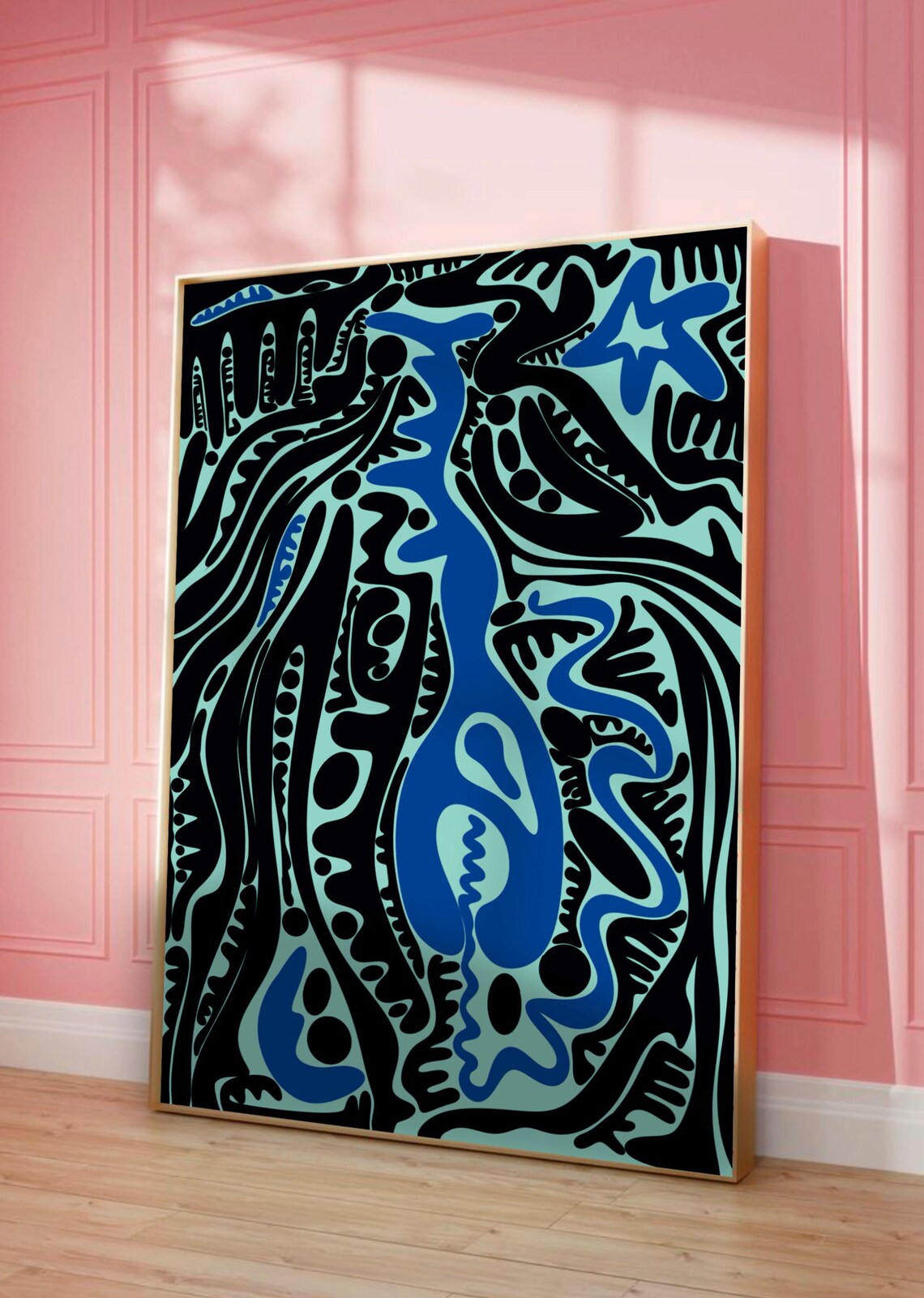 Colorful Drip Abstract Expressionism Art Print Modern Home Decor