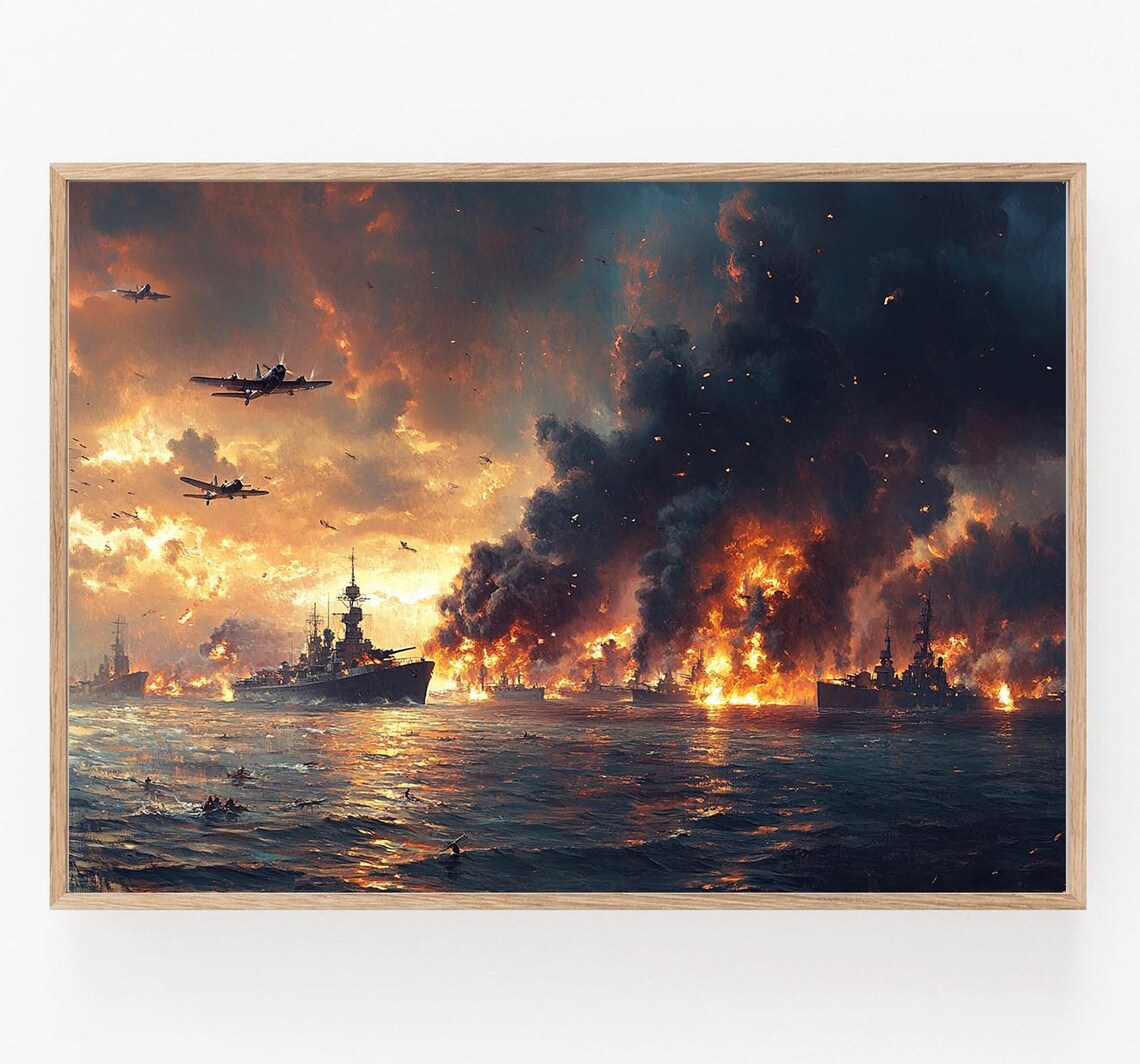 Pearl Harbor Aerial Attack 1941 Historic Battle Poster