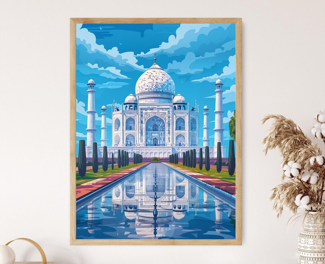Taj Mahal Art Print, Exquisite Indian Landmark