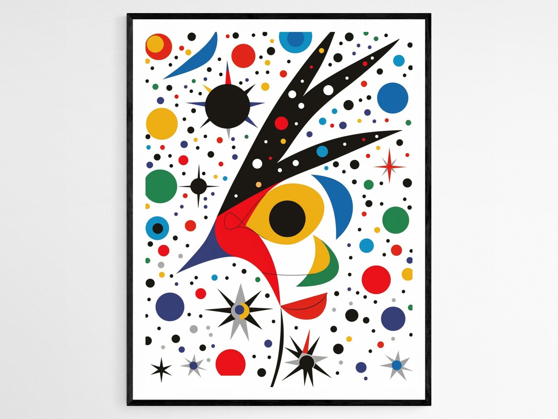Miro Inspired Abstract, Bold Contemporary Expression