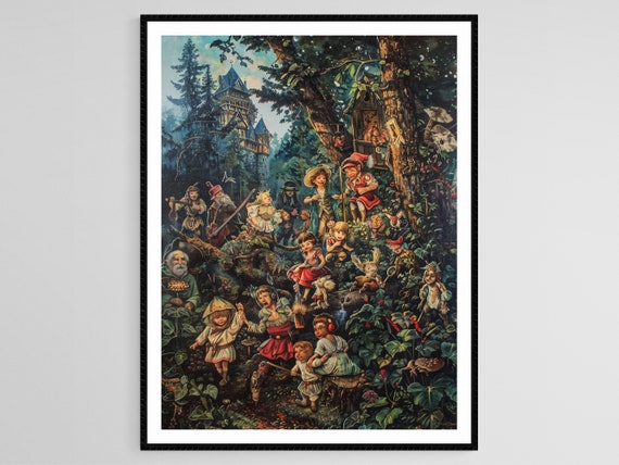 German Folklore Painting Tales Of The Black Forest