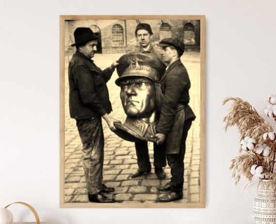 Samsun Historical Photo Poster Locals Carrying Atatrk Monument Turkish Vintage Documentary Art Print Mustafa Kemal Rare Photography
