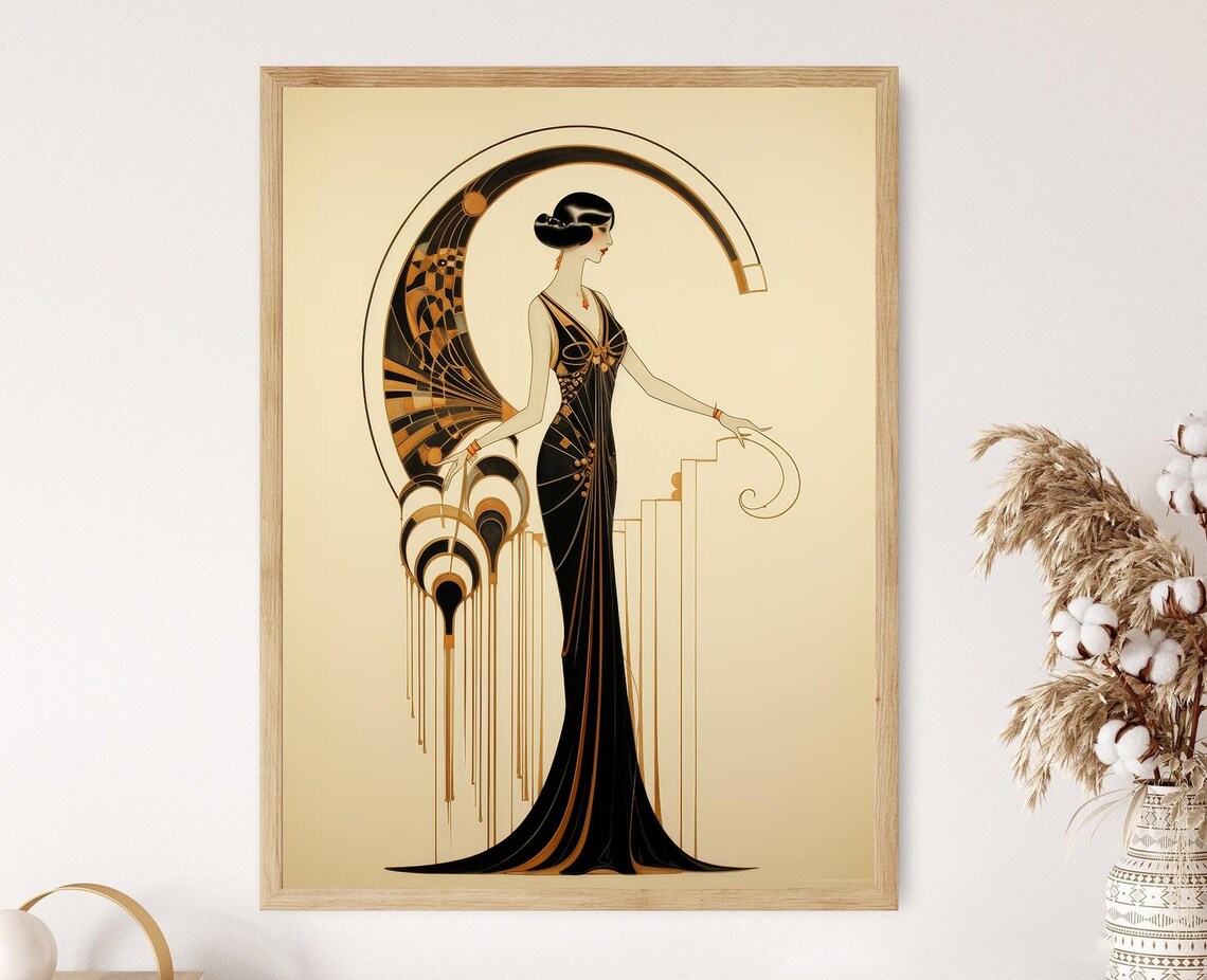Gatsby-Inspired Art Deco Style Art Print for Home