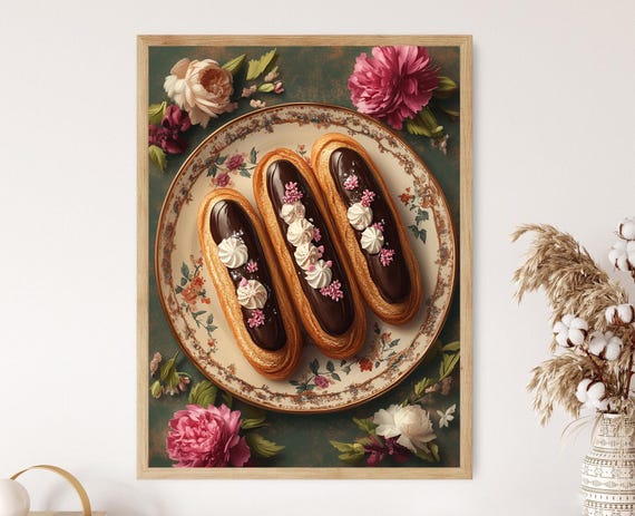 Clair Art Print Chocolate Glaze And Cream Filling Illustration